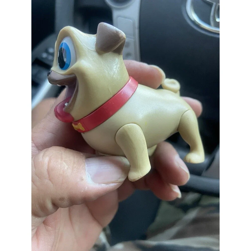 Disney  Jr Junior Rolly Pug Puppy Dog Pals 2” Figure From Sailboard Launcher